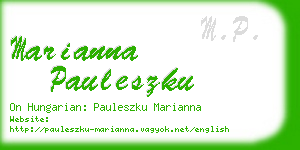 marianna pauleszku business card